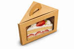 Kraft Single Cake Slice Boxes with Handle