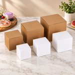 Kraft/White Single Cupcake Boxes - Thecakeboxes
