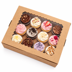 12 Hole Kraft Cupcake Boxes - Thecakeboxes