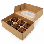 kraft Cupcake Boxes 6 Holes