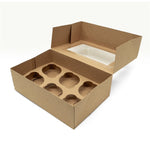 kraft Cupcake Boxes 6 Holes