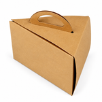Kraft Single Cake Slice Boxes with Handle