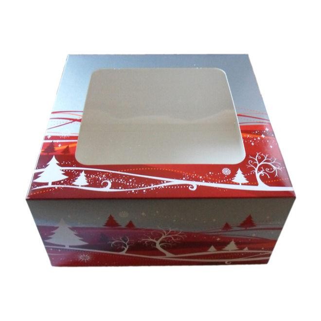 Christmas Cupcake Cake Boxes  8"x8"x4"-- 5 Boxes - thecakeboxes