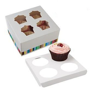 50 Cupcake Boxes for 4 Patterned (£0.69 each) - thecakeboxes