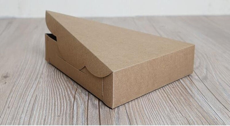 Kraft Paper Cake Slice Boxes- Triangular - thecakeboxes