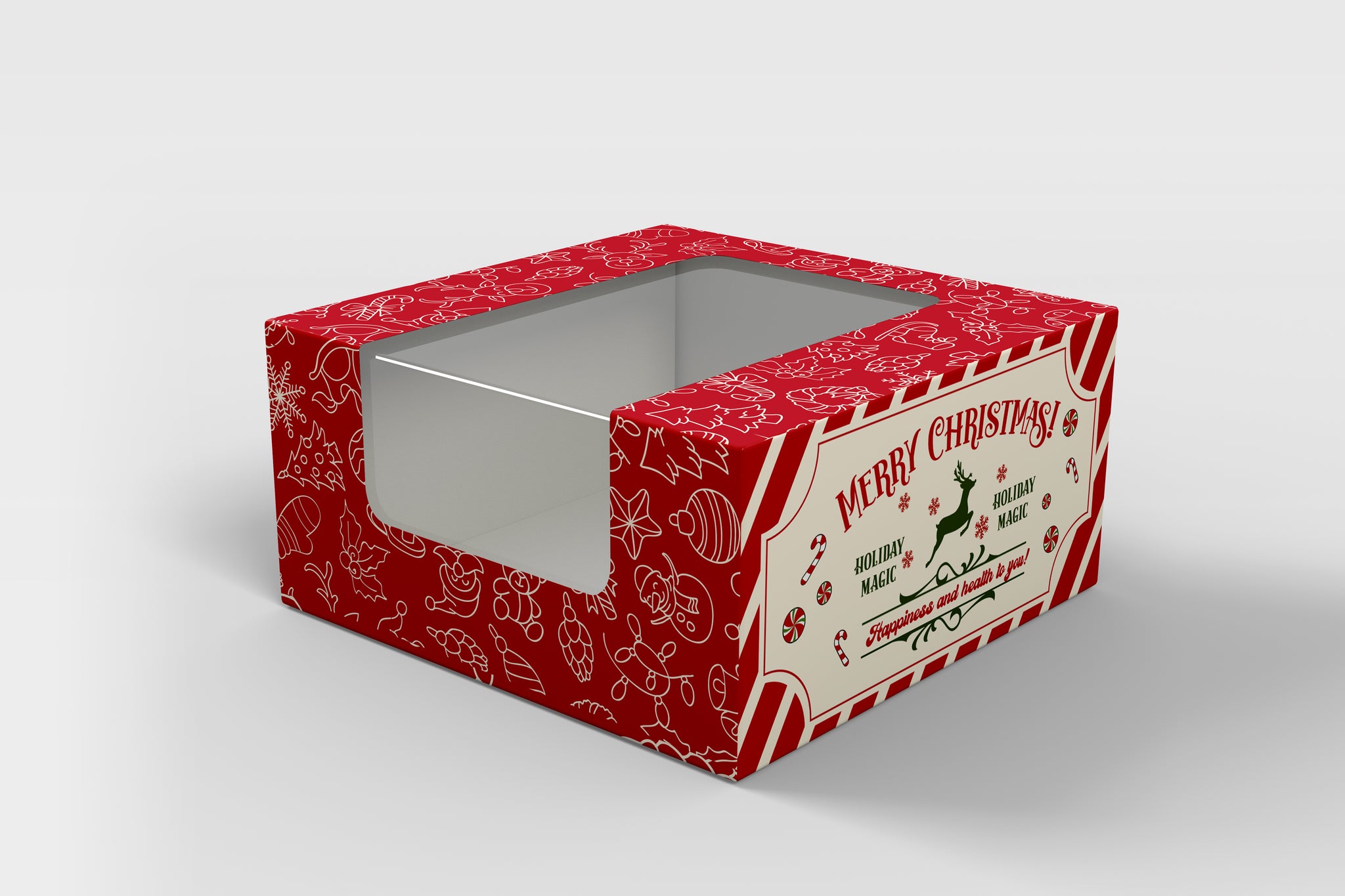 8 inch Christmas Cake Boxes