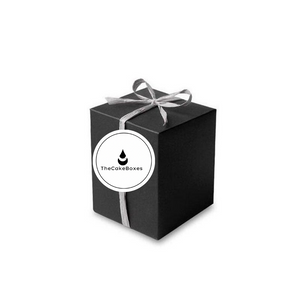 Single Cupcake Box Black - thecakeboxes
