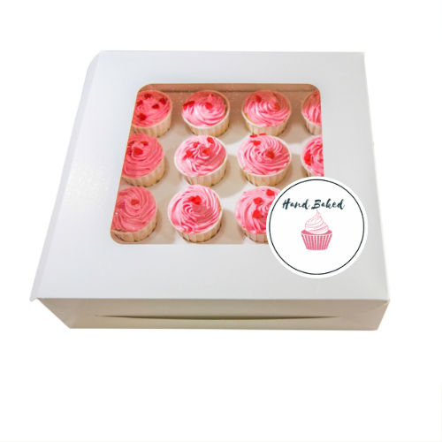 White Cupcake Boxes for 12 with Window - thecakeboxes