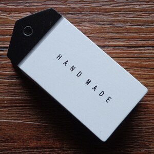 Thank you Handmade Black and White Gift Tags - thecakeboxes