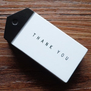 Thank you Handmade Black and White Gift Tags - thecakeboxes