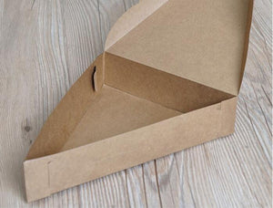 Kraft Paper Cake Slice Boxes- Triangular - thecakeboxes