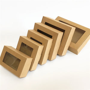 30pcs Kraft Cake Boxes with Window - thecakeboxes