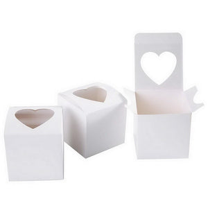 Single Cupcake Box with Hearts - cake boxes, cupcake boxes, thecakeboxes