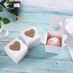 Single Cupcake Box with Hearts - cake boxes, cupcake boxes, thecakeboxes